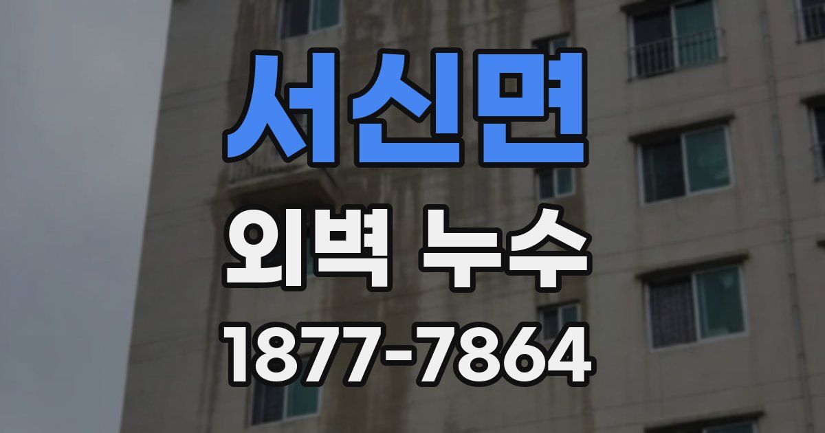 서신면 외벽 누수