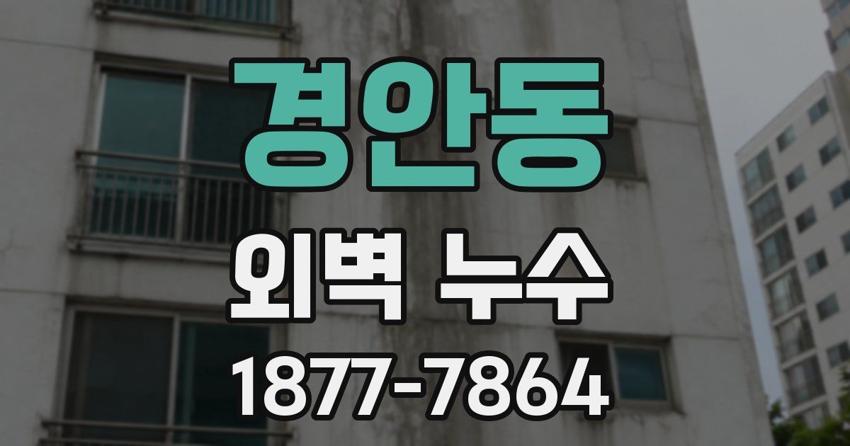 경안동 외벽 누수