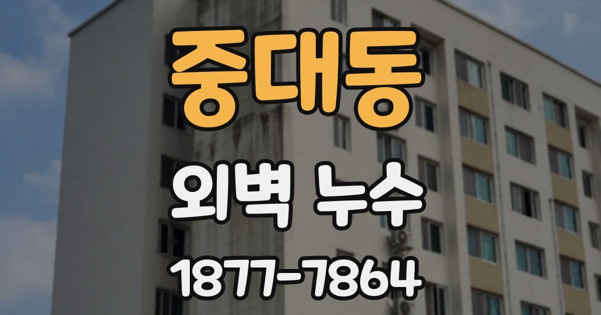 중대동 외벽 누수