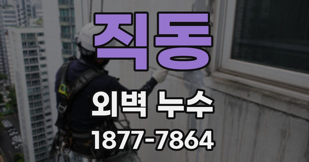 직동 외벽 누수