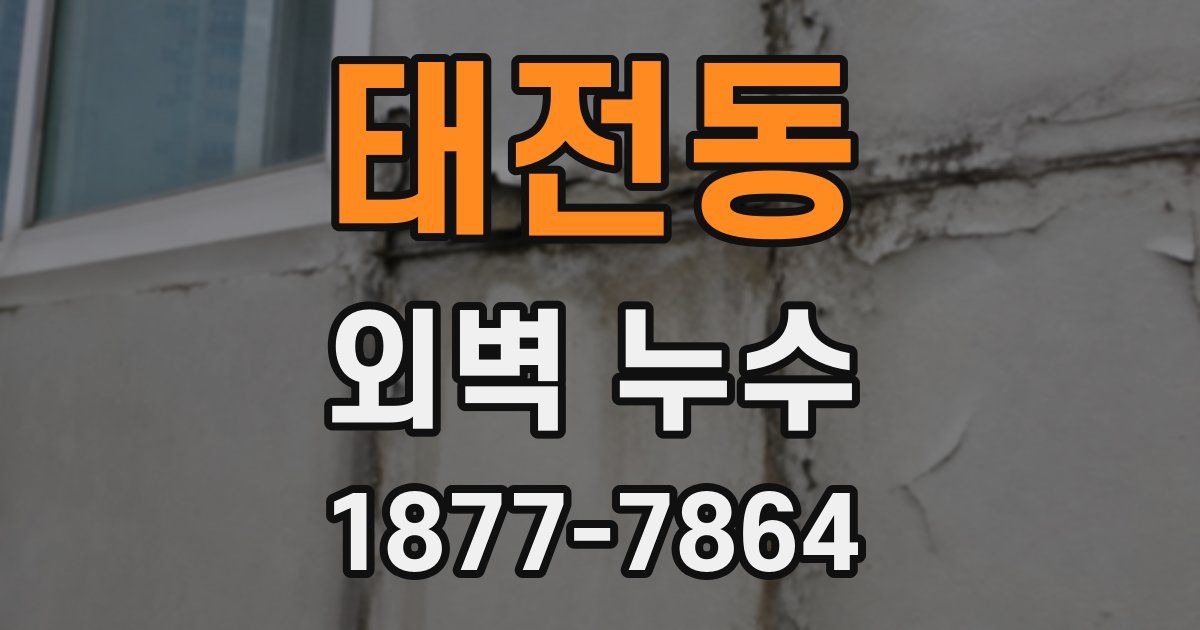 태전동 외벽 누수