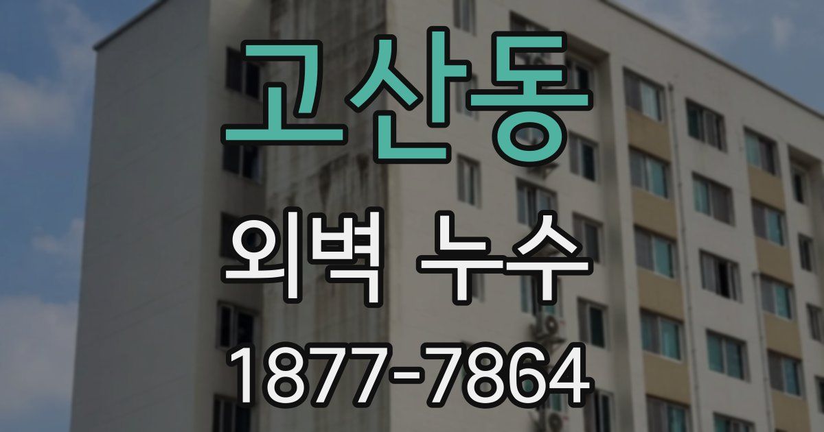 고산동 외벽 누수