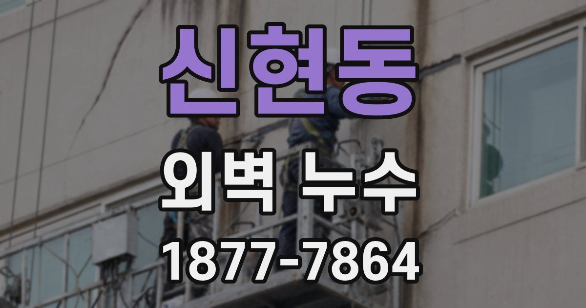 신현동 외벽 누수