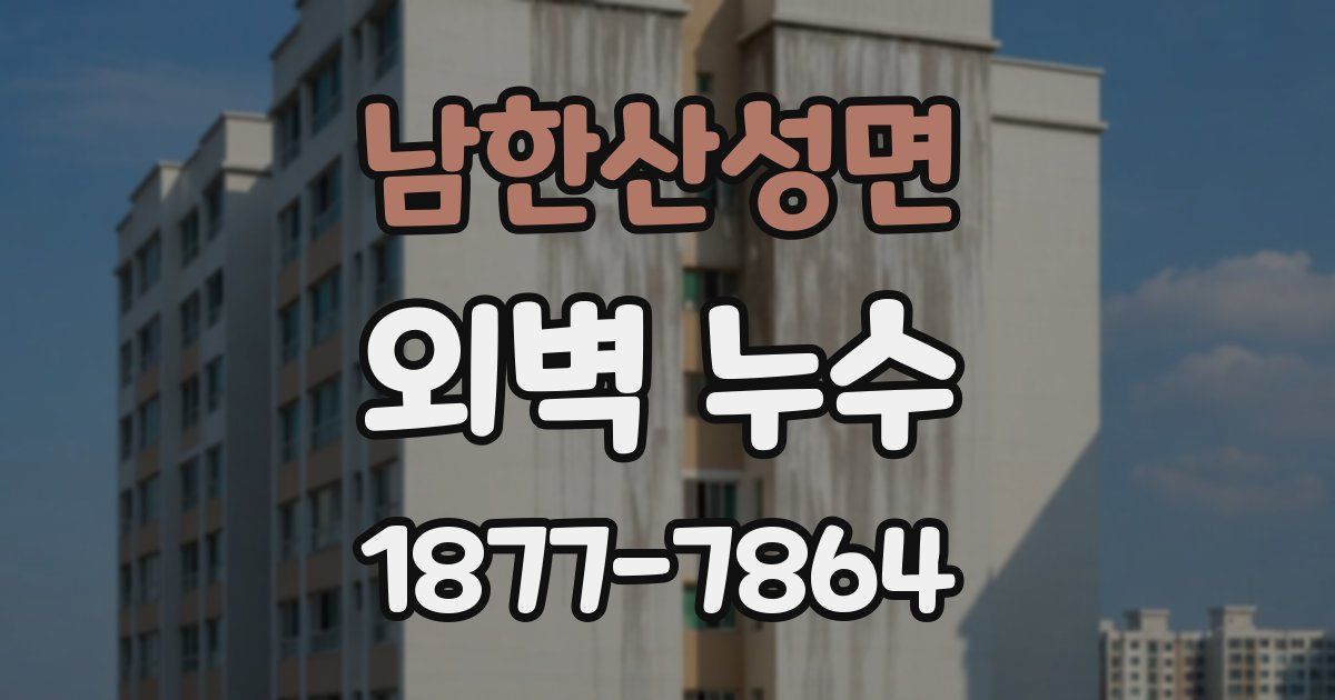 남한산성면 외벽 누수