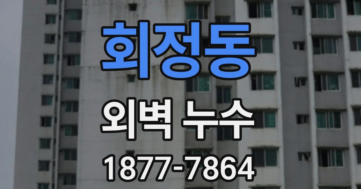 회정동 외벽 누수