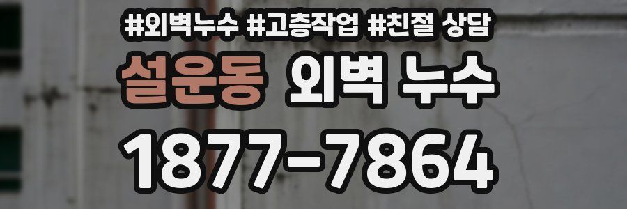 설운동 외벽 누수