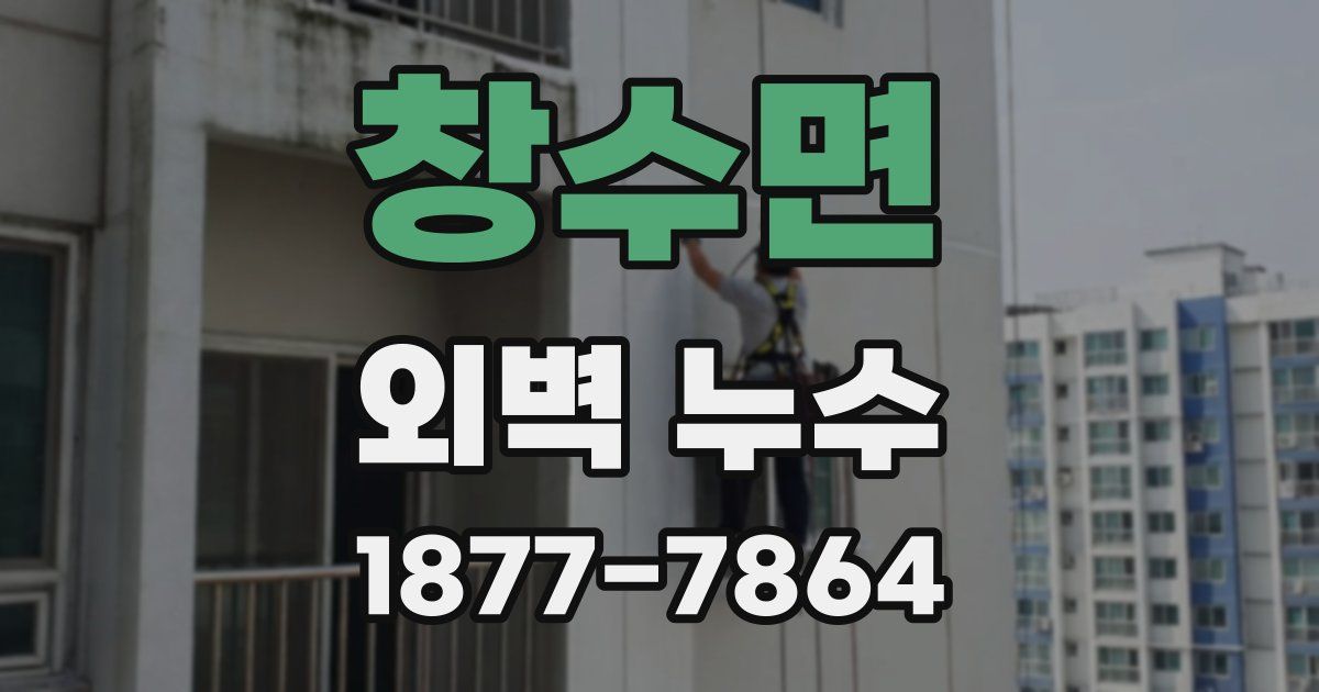 창수면 외벽 누수