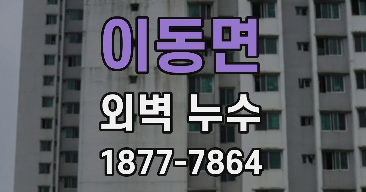 이동면 외벽 누수