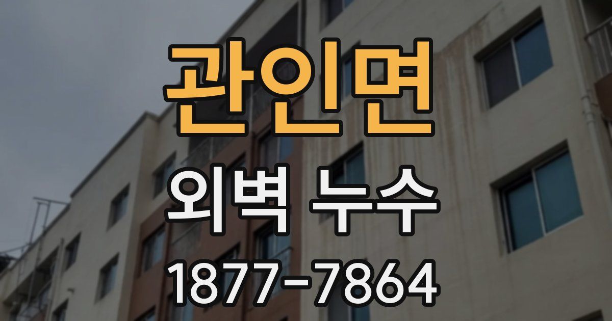 관인면 외벽 누수