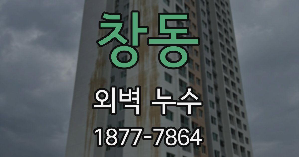창동 외벽 누수