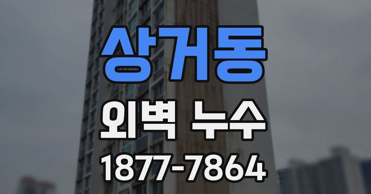 상거동 외벽 누수