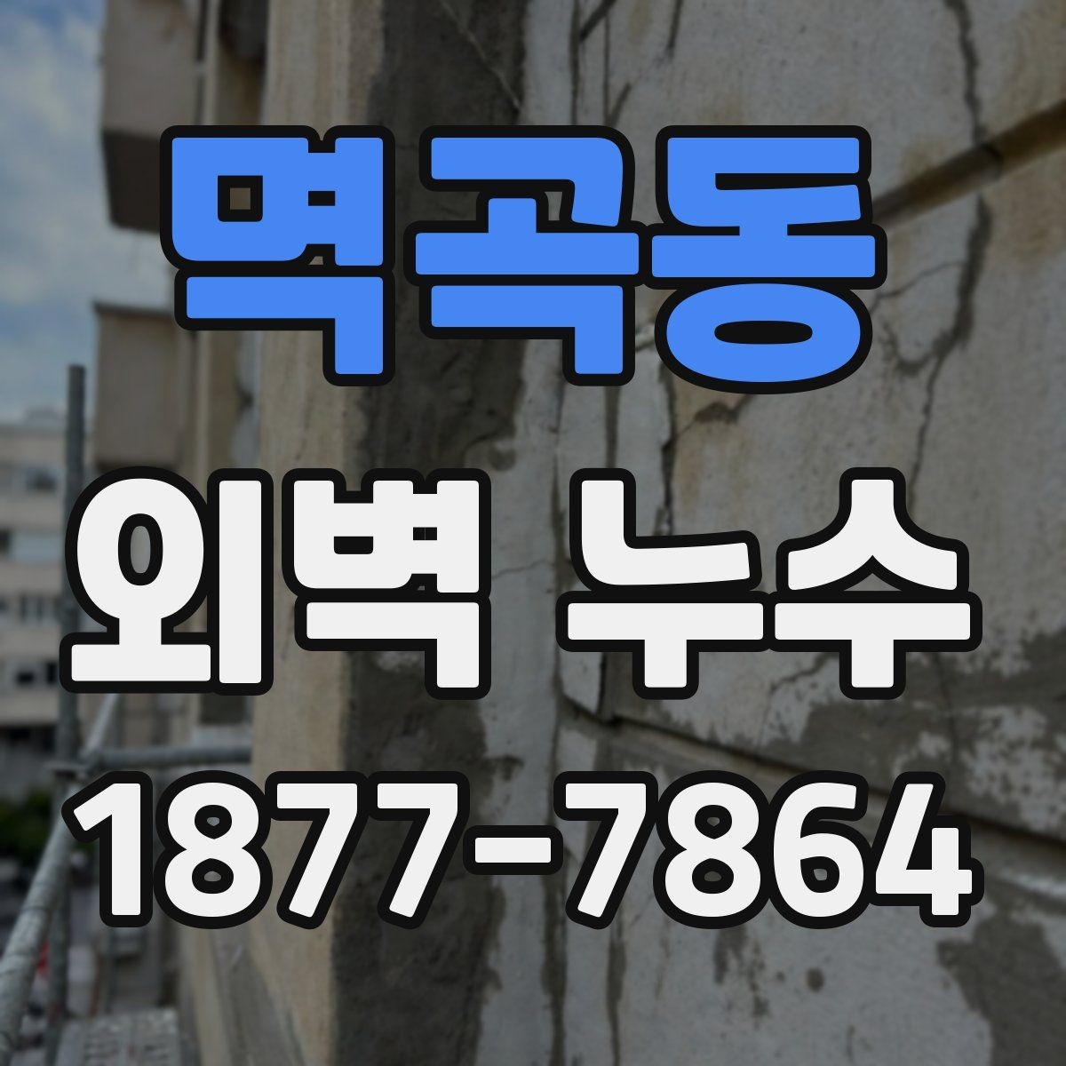 멱곡동 외벽 누수 발생 후 원인 추적이 어려운 이유