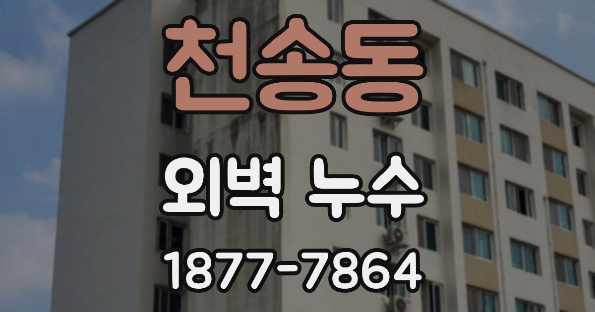 천송동 외벽 누수