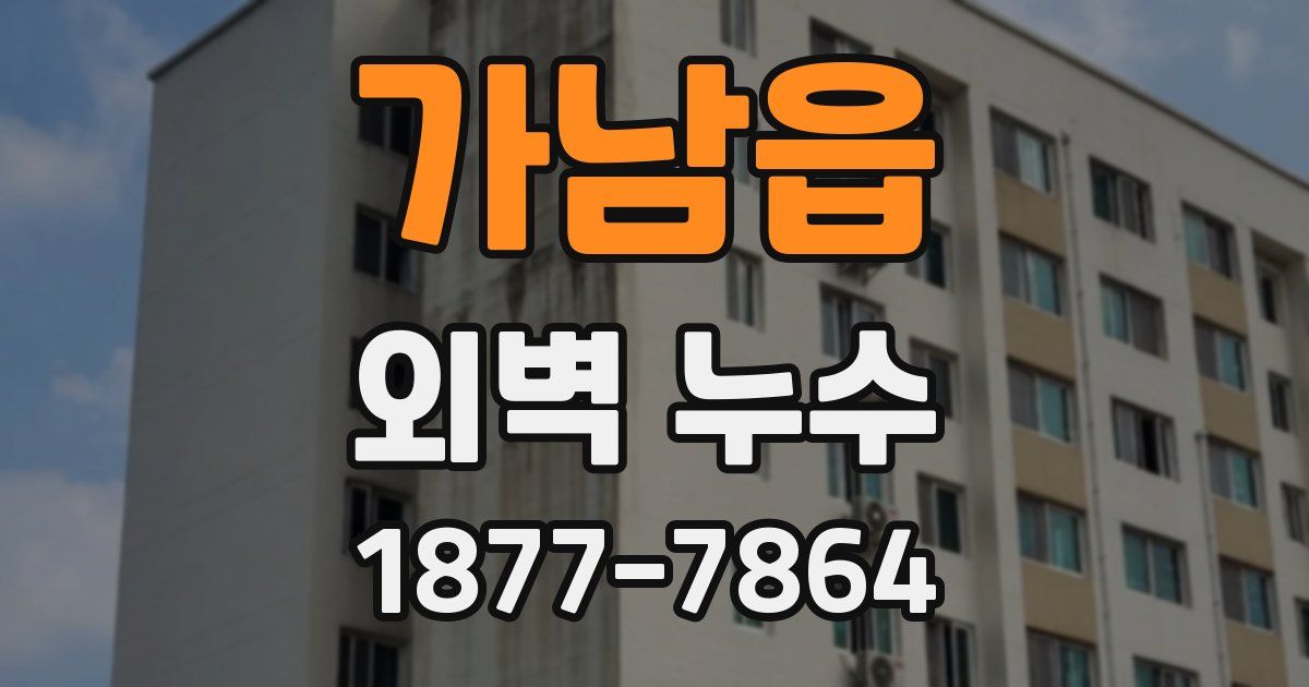 가남읍 외벽 누수