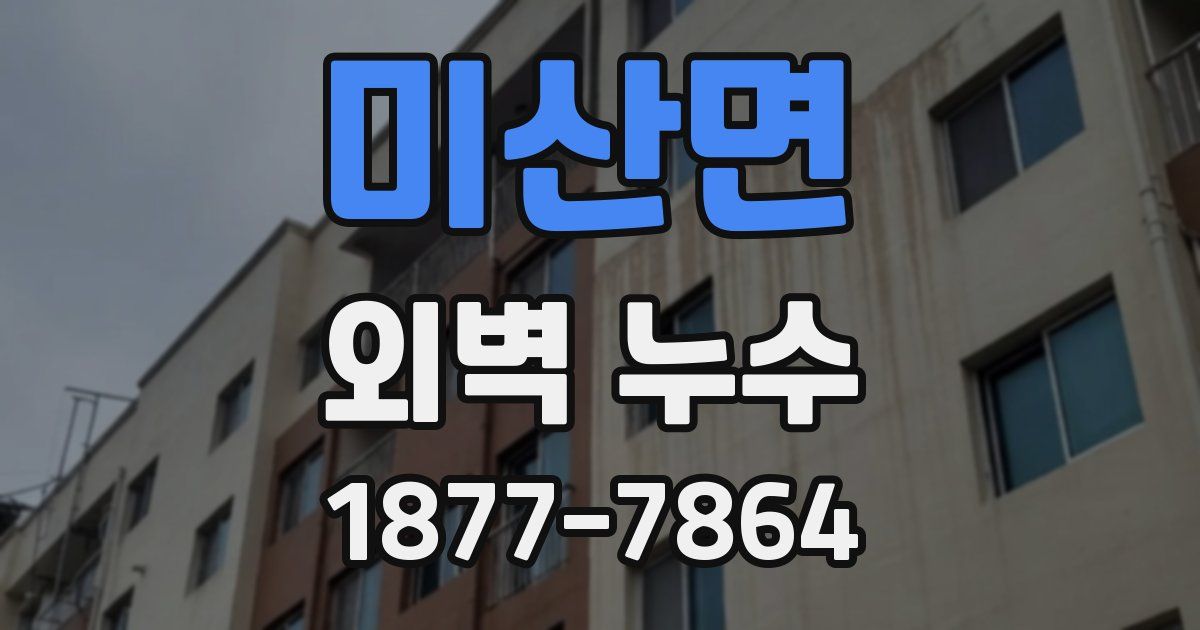 미산면 외벽 누수