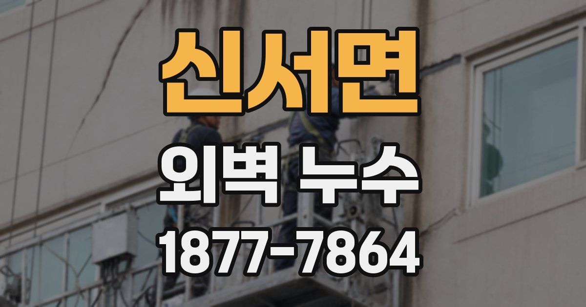 신서면 외벽 누수