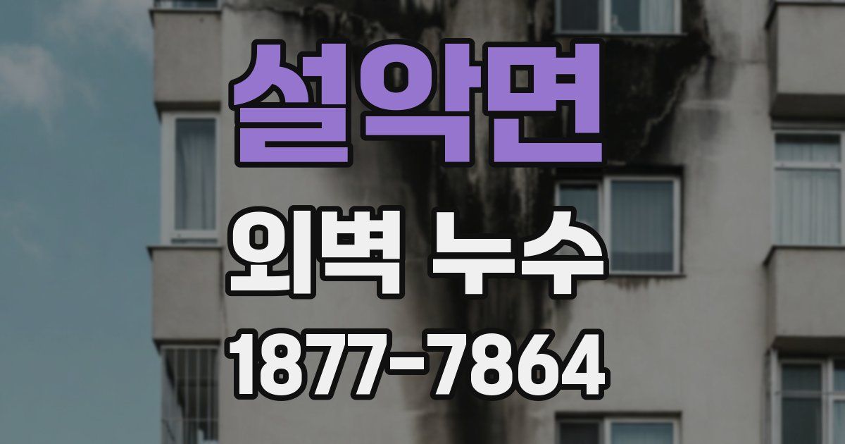 설악면 외벽 누수