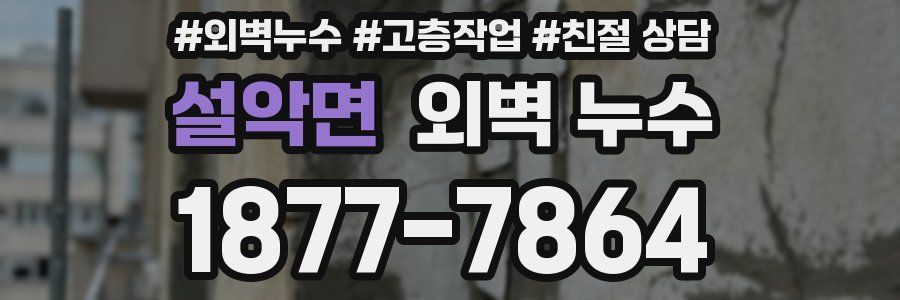 설악면 외벽 누수