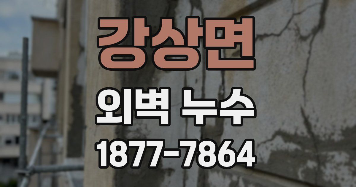 강상면 외벽 누수