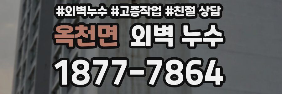 옥천면 외벽 누수