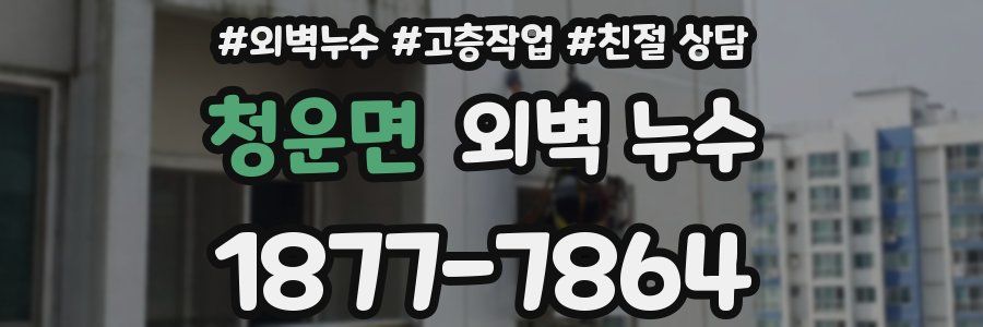 청운면 외벽 누수