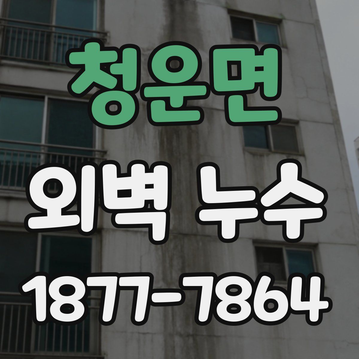 청운면 외벽 누수