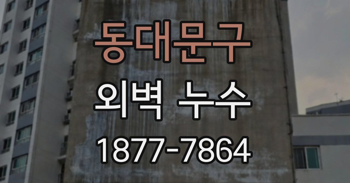 동대문구 외벽 누수