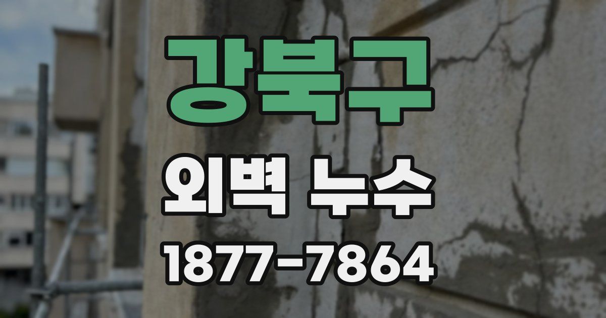 강북구 외벽 누수
