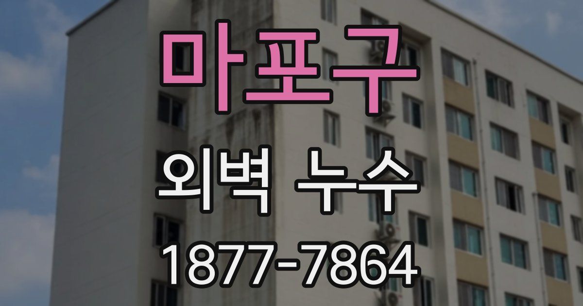 마포구 외벽 누수