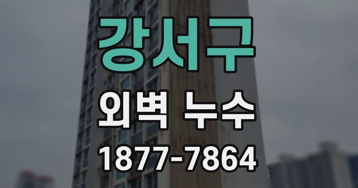 강서구 외벽 누수