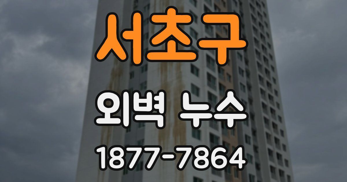 서초구 외벽 누수