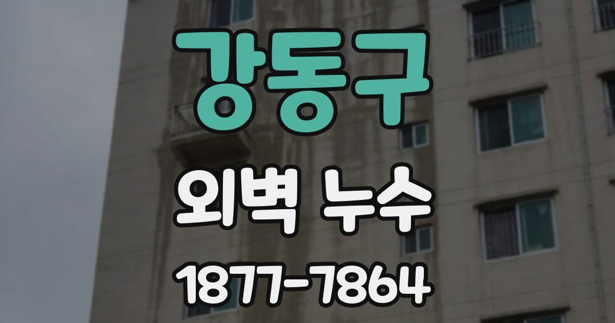 강동구 외벽 누수