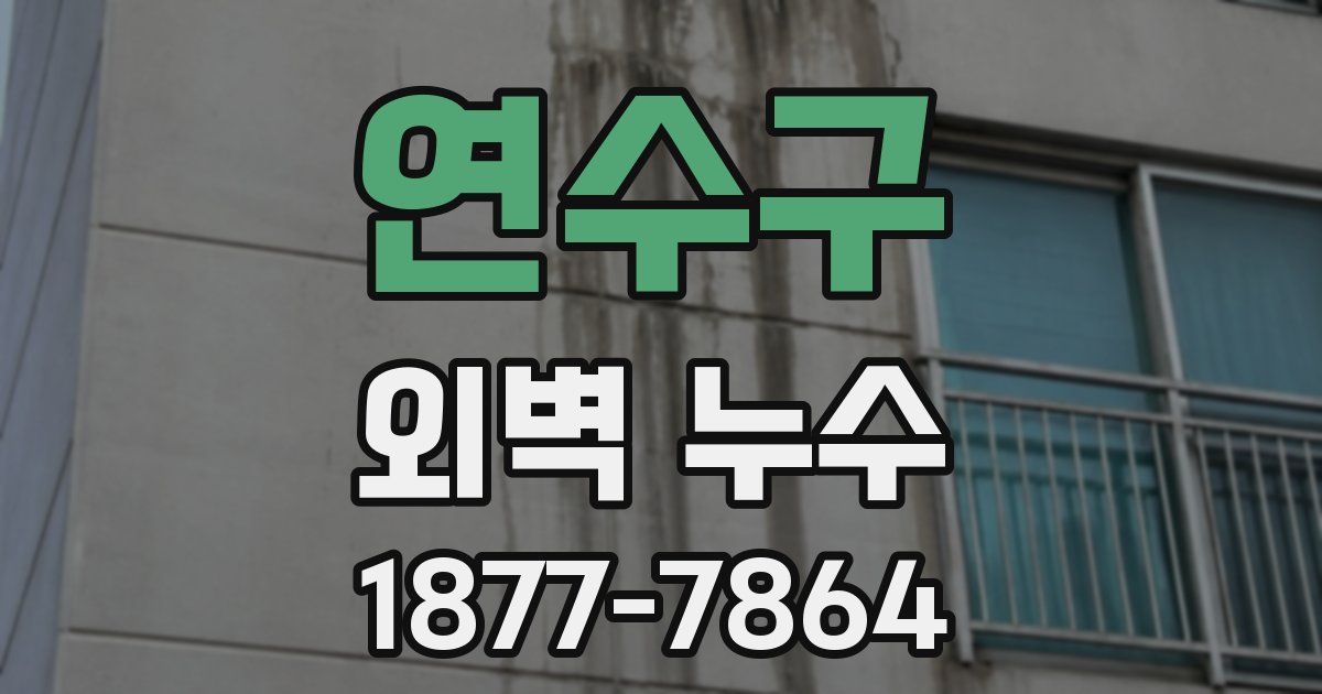 연수구 외벽 누수