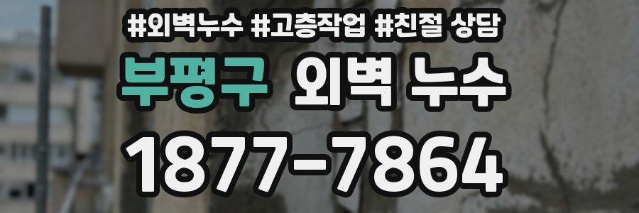부평구 외벽 누수