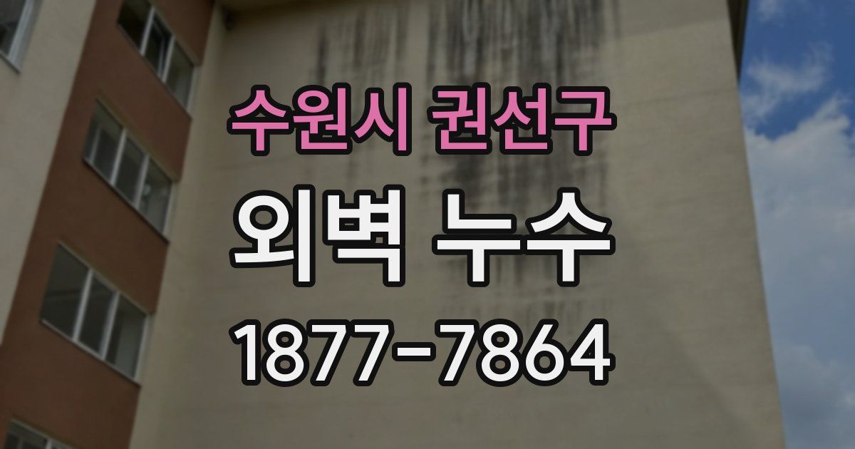 수원시 권선구 외벽 누수