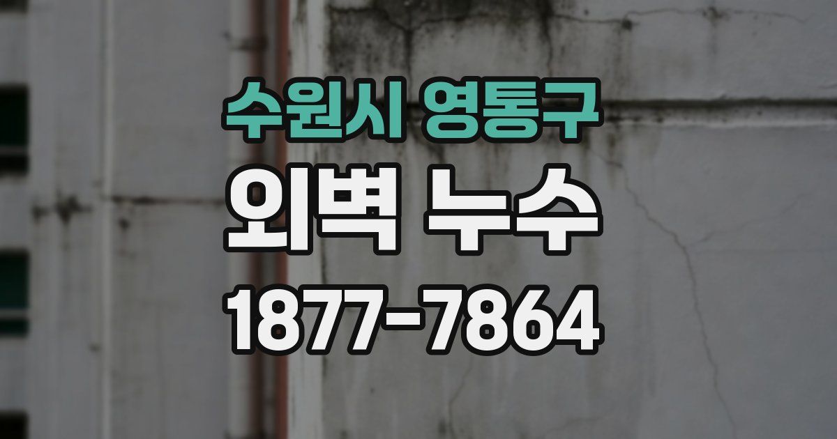 수원시 영통구 외벽 누수