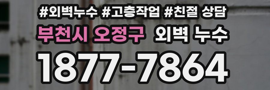 부천시 오정구 외벽 누수