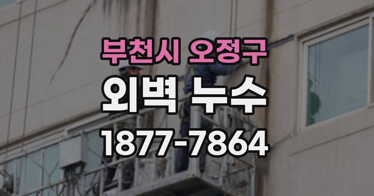 부천시 오정구 외벽 누수