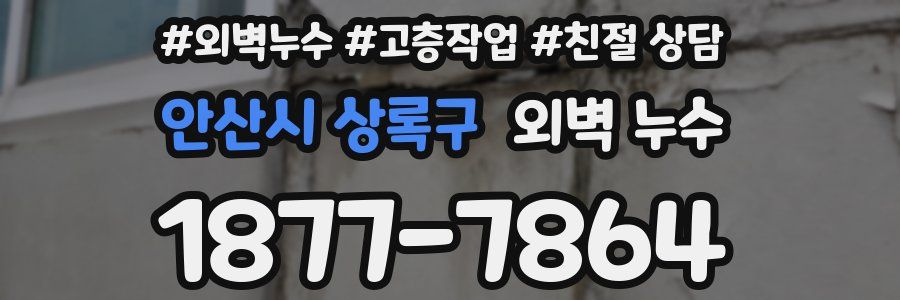 안산시 상록구 외벽 누수