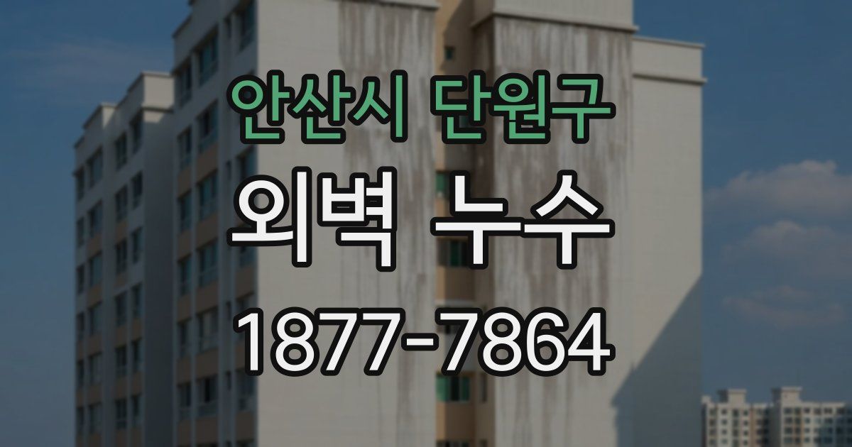 안산시 단원구 외벽 누수