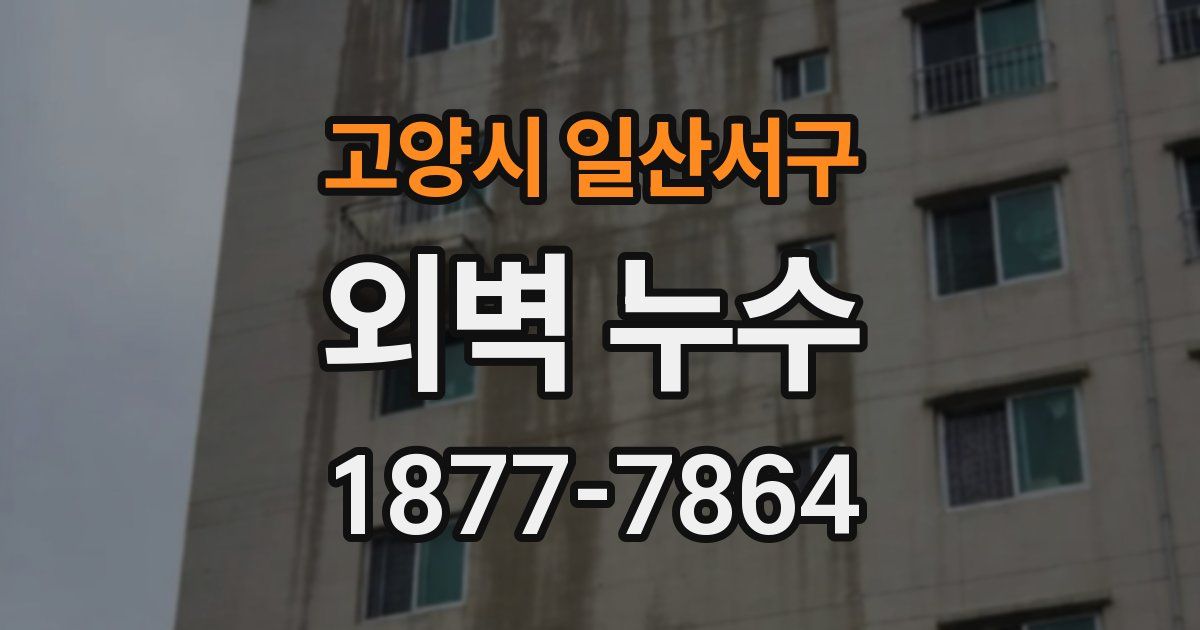 고양시 일산서구 외벽 누수