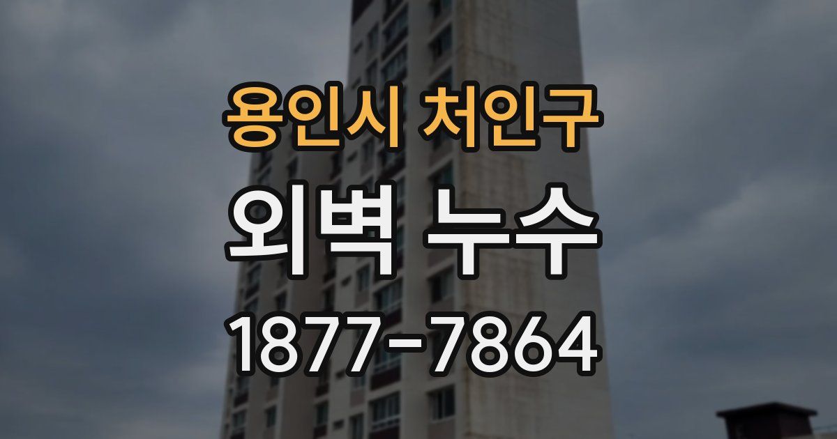 용인시 처인구 외벽 누수