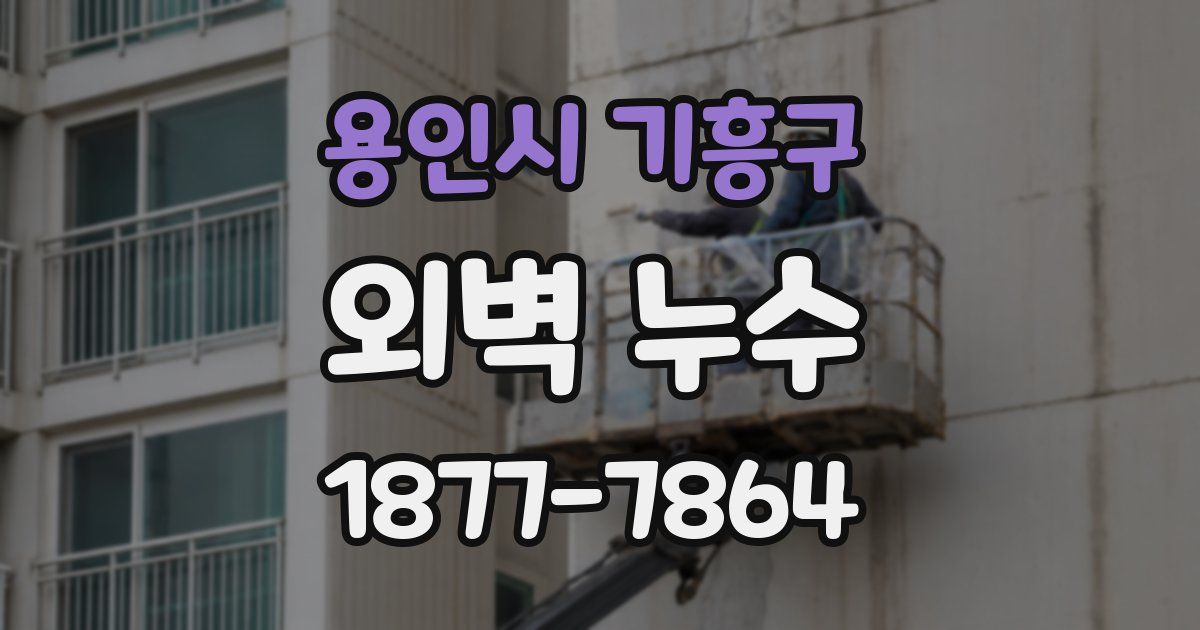 용인시 기흥구 외벽 누수