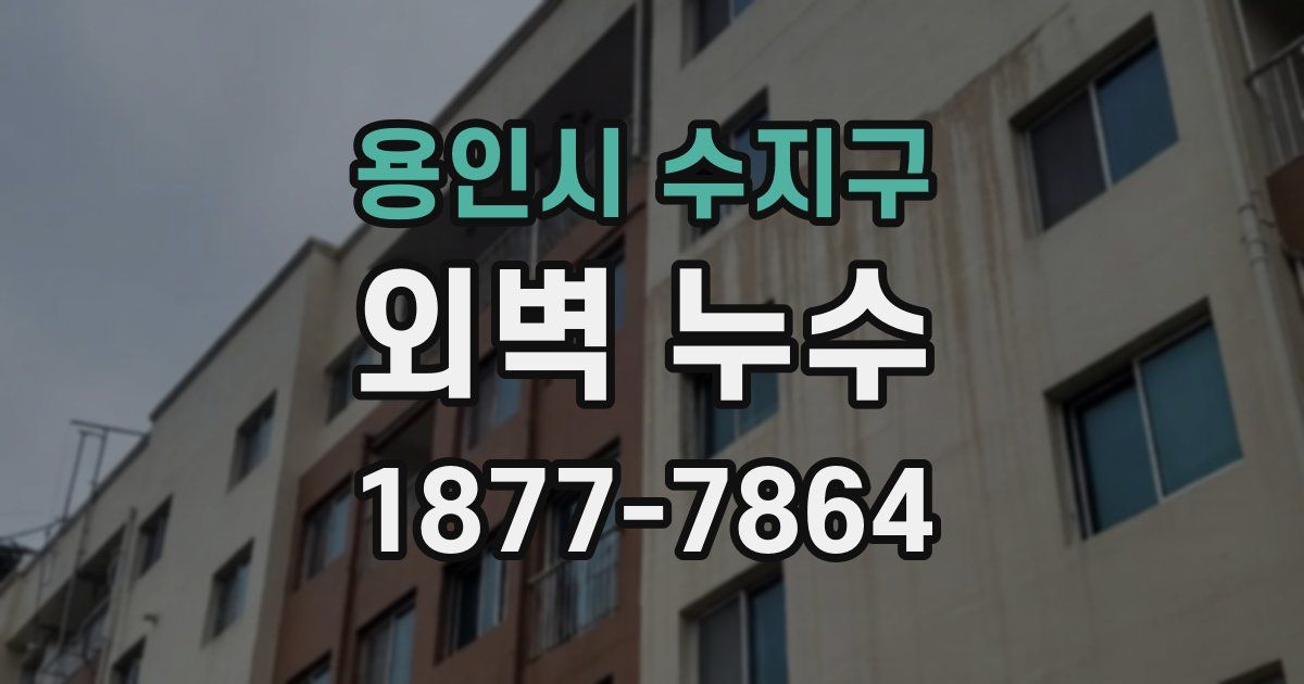 용인시 수지구 외벽 누수