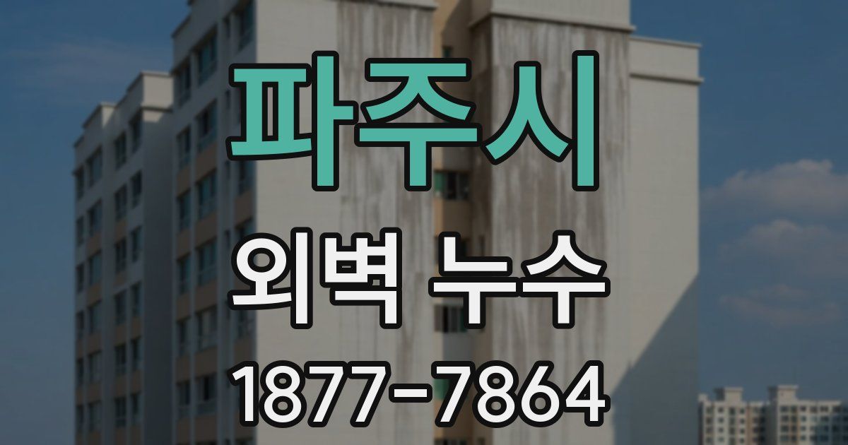 파주시 외벽 누수