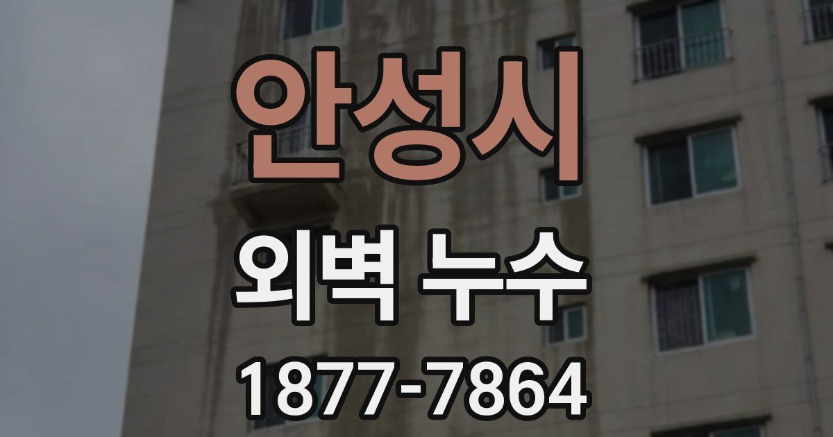안성시 외벽 누수