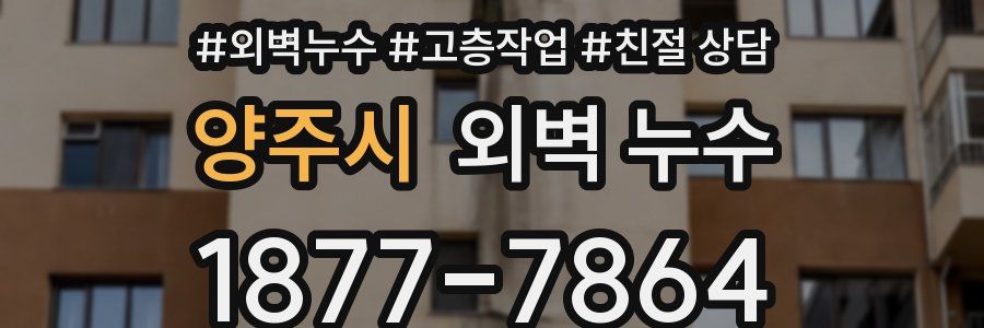 양주시 외벽 누수