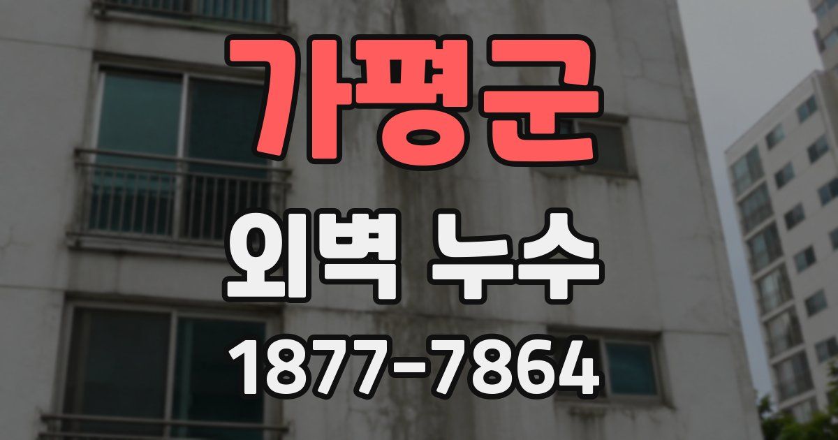 가평군 외벽 누수