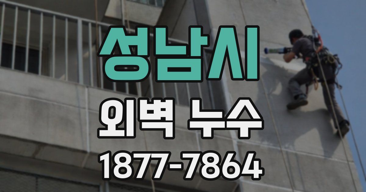 성남시 외벽 누수