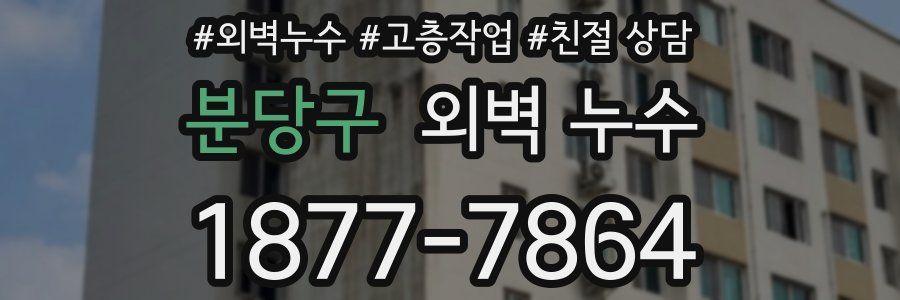 분당구 외벽 누수